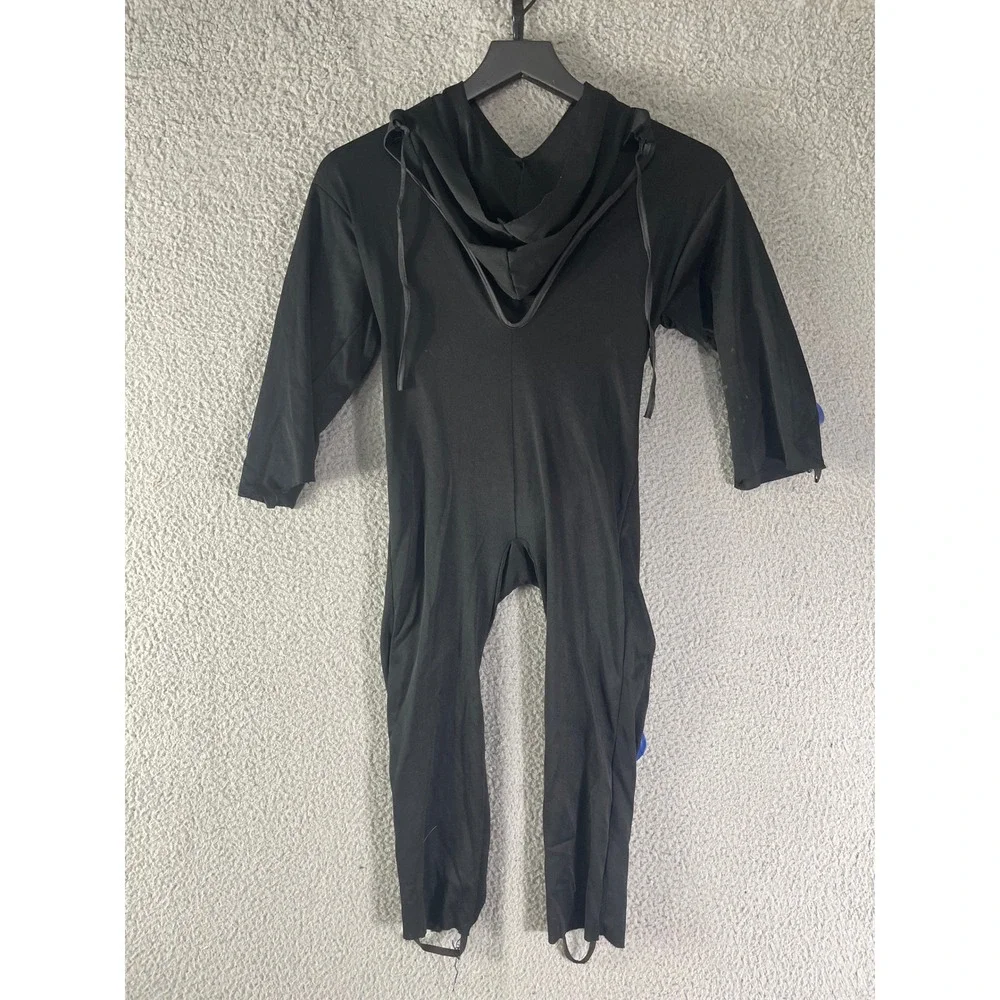Kids Skeleton Costume 4T Blue 3D Bones Hooded Jumpsuit Halloween